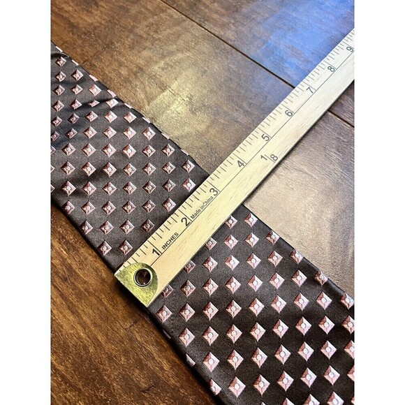 Ike Bear New York USA 100% Silk Mens Casual Brown Whos Better Then You Tie - Picture 7 of 7